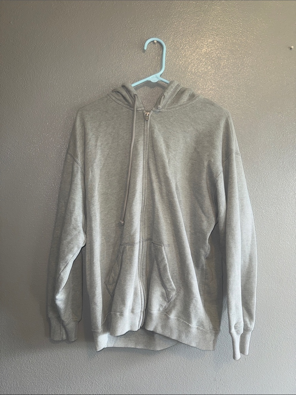 Hollister Gray Full-Zip Hoodie Sweater